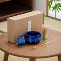 Essentials Matcha Set with Spout — Kiln Baked Blue