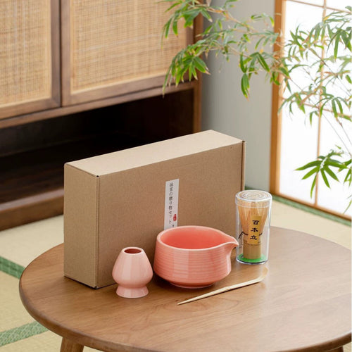 Essentials Matcha Set with Spout — Pink