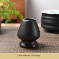 Matcha Whisk Stand — Black Porcelain
