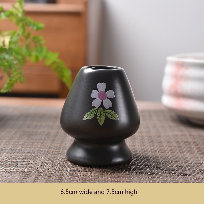 Matcha Whisk Stand — Flowers